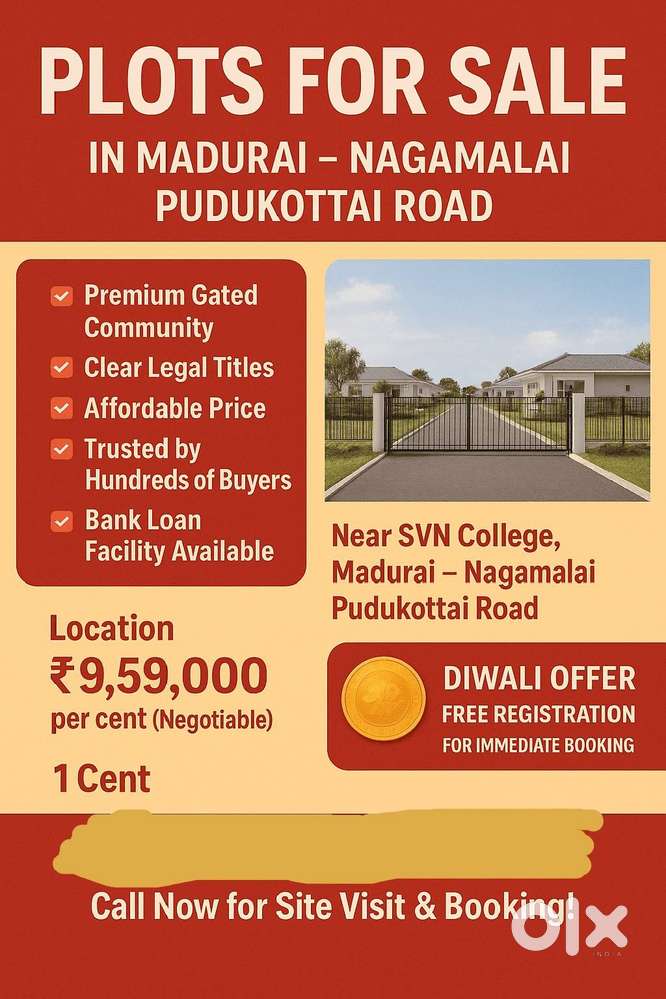 Plot for sale in Nagamalai pudukottai