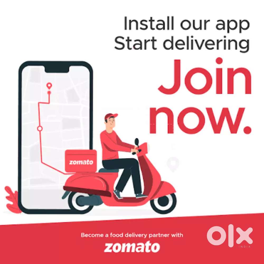 ZOMATO FOOD DELIVERY JOB FULL/PART TIME EARN UPTO 40K PER MONTH