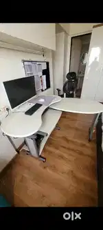 L-Shaped Computer Desk,Rotating Corner Desk & Modern Office
