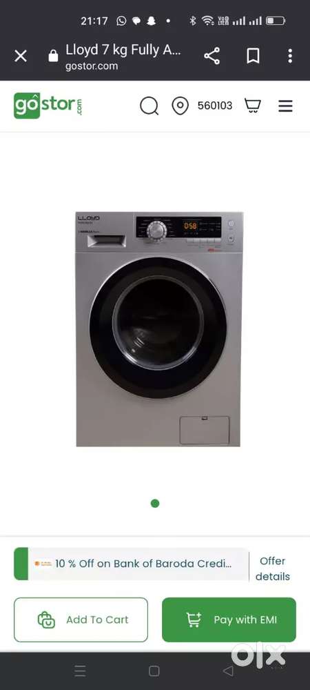 Lloyad Frant lod washing Machine 10kg new with warranty