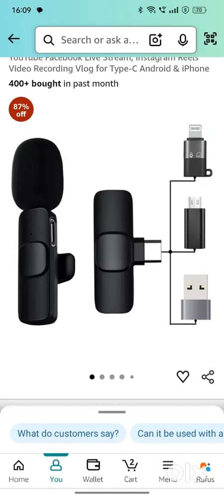 Wireless microphone mic