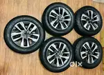 19inch Thar Roxx 4×4 Dual tone OEM Alloy Wheels with Tyres  Set of 5