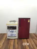 SAMSUNG silver nano washing machine and refrigerator