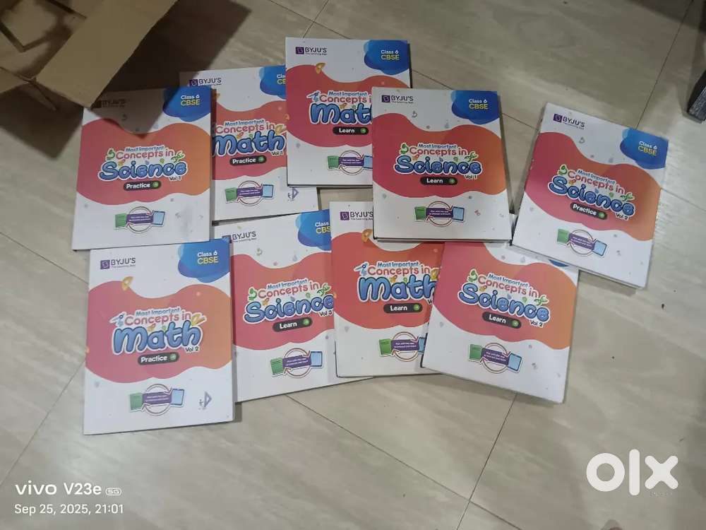 Byju's book  class 6 maths and science new books