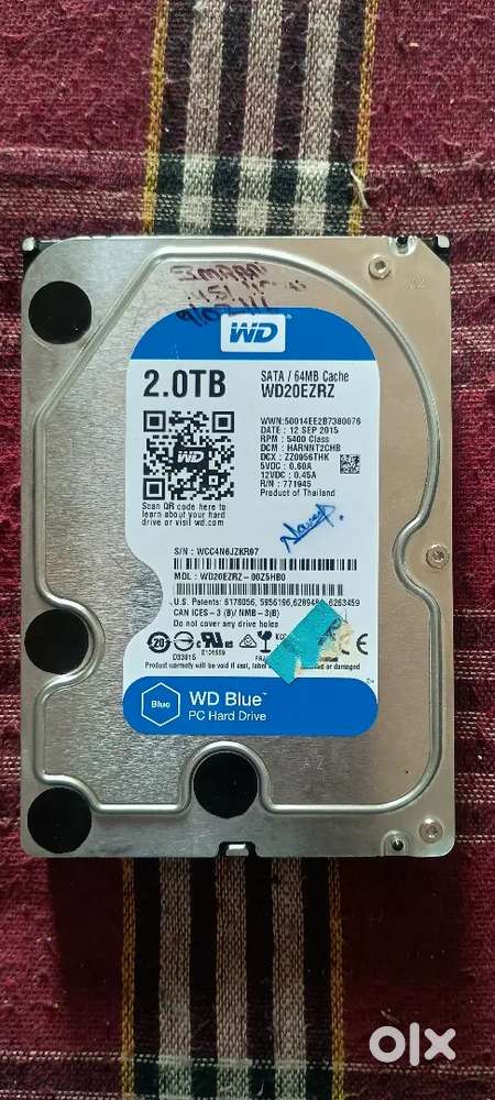 WD SATA 2TB HARD DRIVE