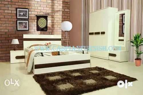 caspian Furniture :- new bedroom set Incudes Bed / wardrobe / side tab