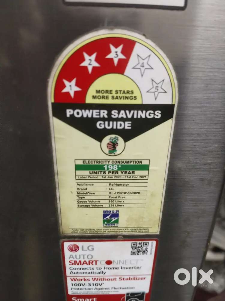 LG Double Door Fridge 4 yrs old good condition for sale