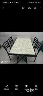 Plywood dining table  and chairs