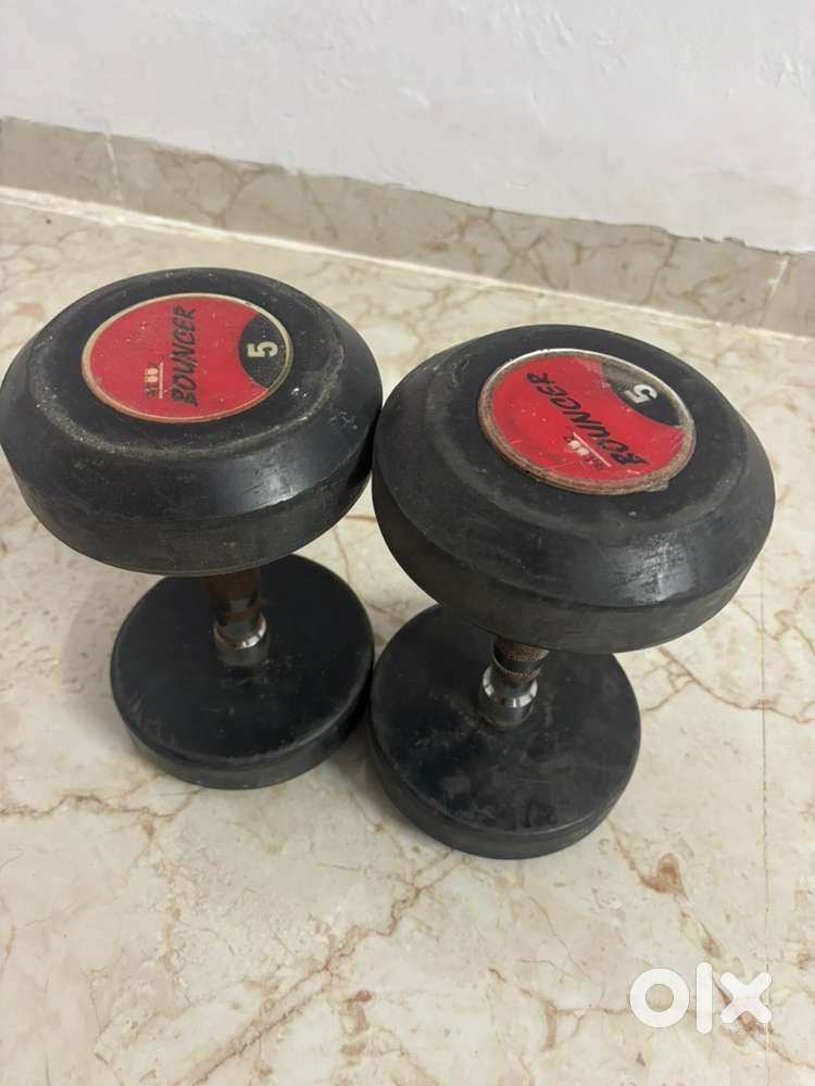 5KG PAIR RUBBER DUMBBELLS