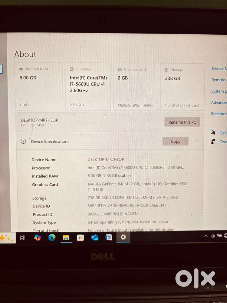 Dell laptop for sell