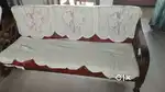5 seater wooden sofa with table