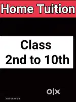 Home tuition for  class 2nd to 10th