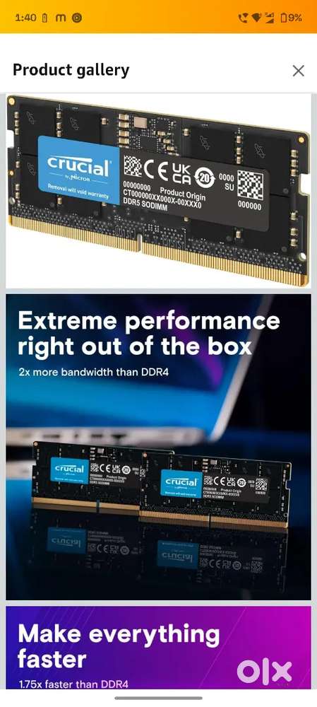 Crucial ddr5 16gb laptop ram