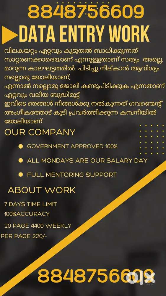 ജോലി ചെറുതല്ല, കൂടെ നിൽക്കാനുള്ള മനസ് ഉണ്ട് എങ്കിൽ നേടാം വരുമാനം