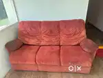 Recliner red colour sofa