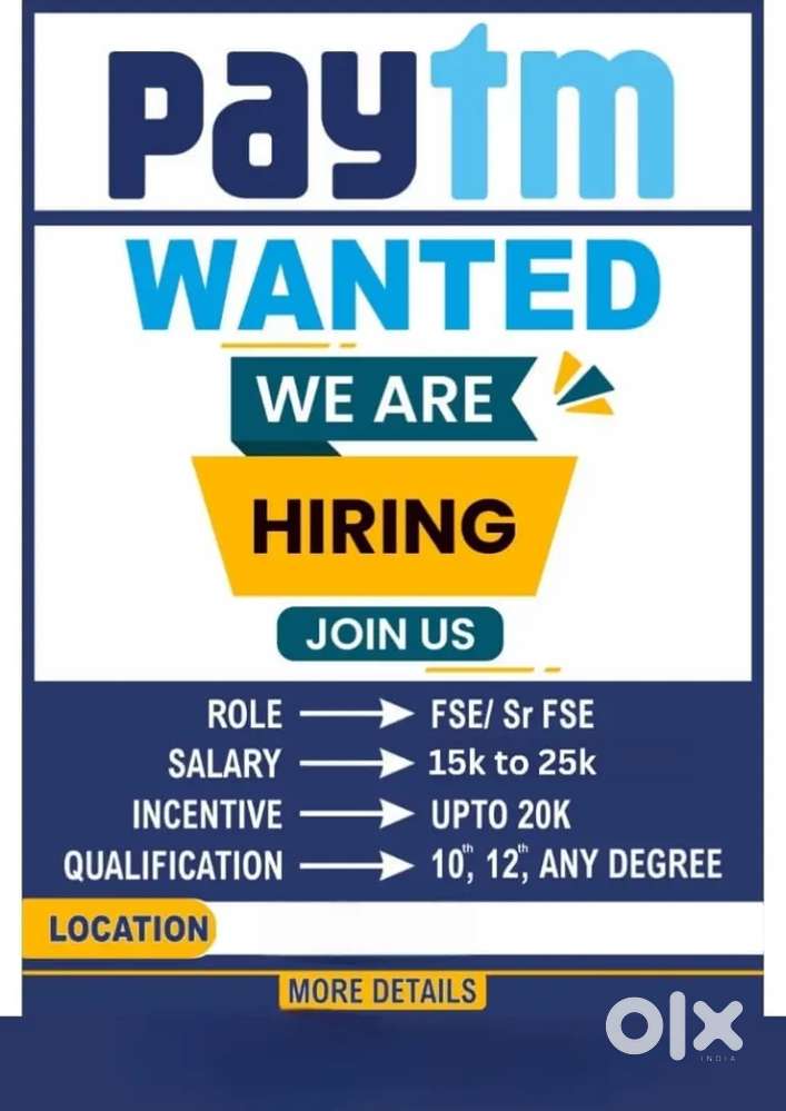 Paytm Pvt Ltd OnRoll Job