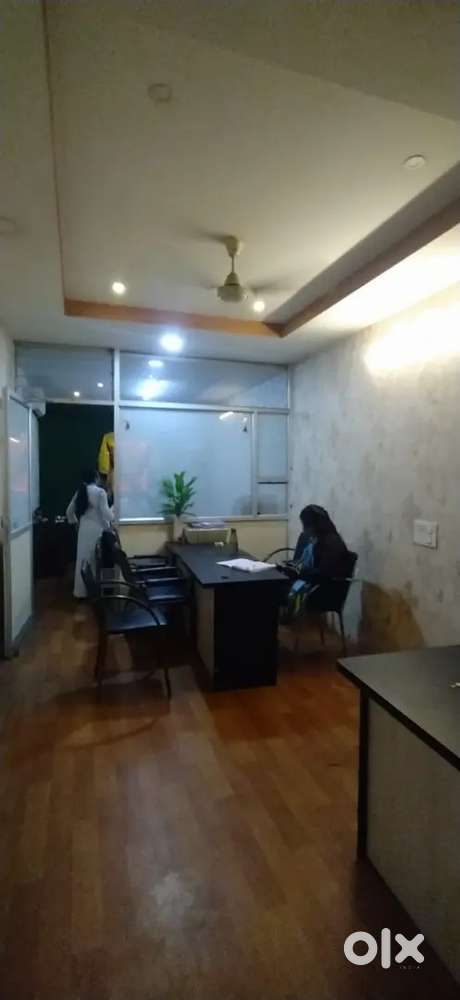 Air-conditioned furnished office with two one cabin and one waiting
