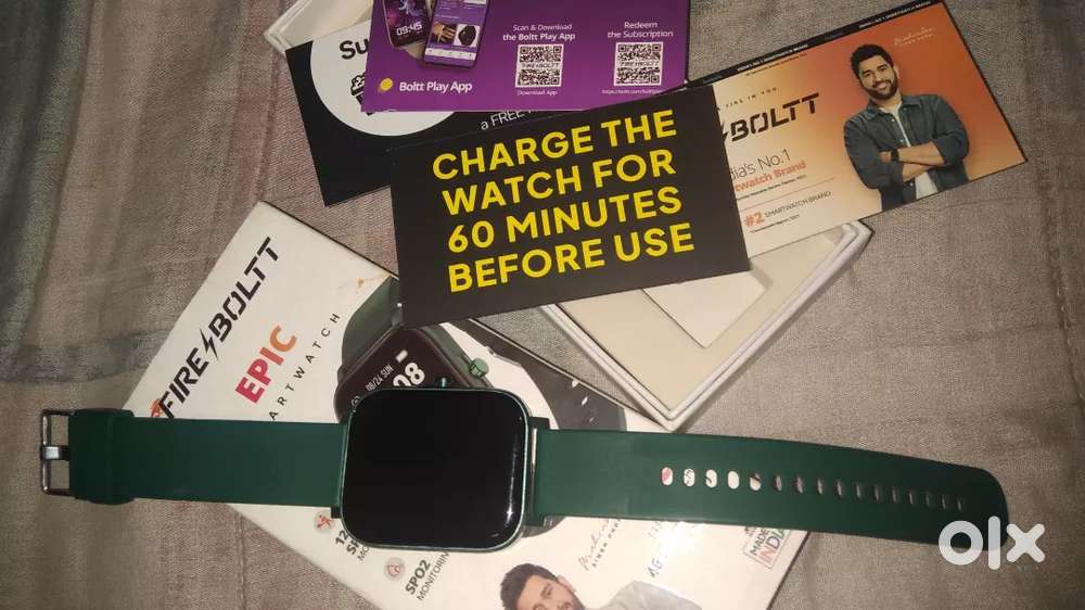 Fireboltt epic smartwatch with charger and full touch HD display