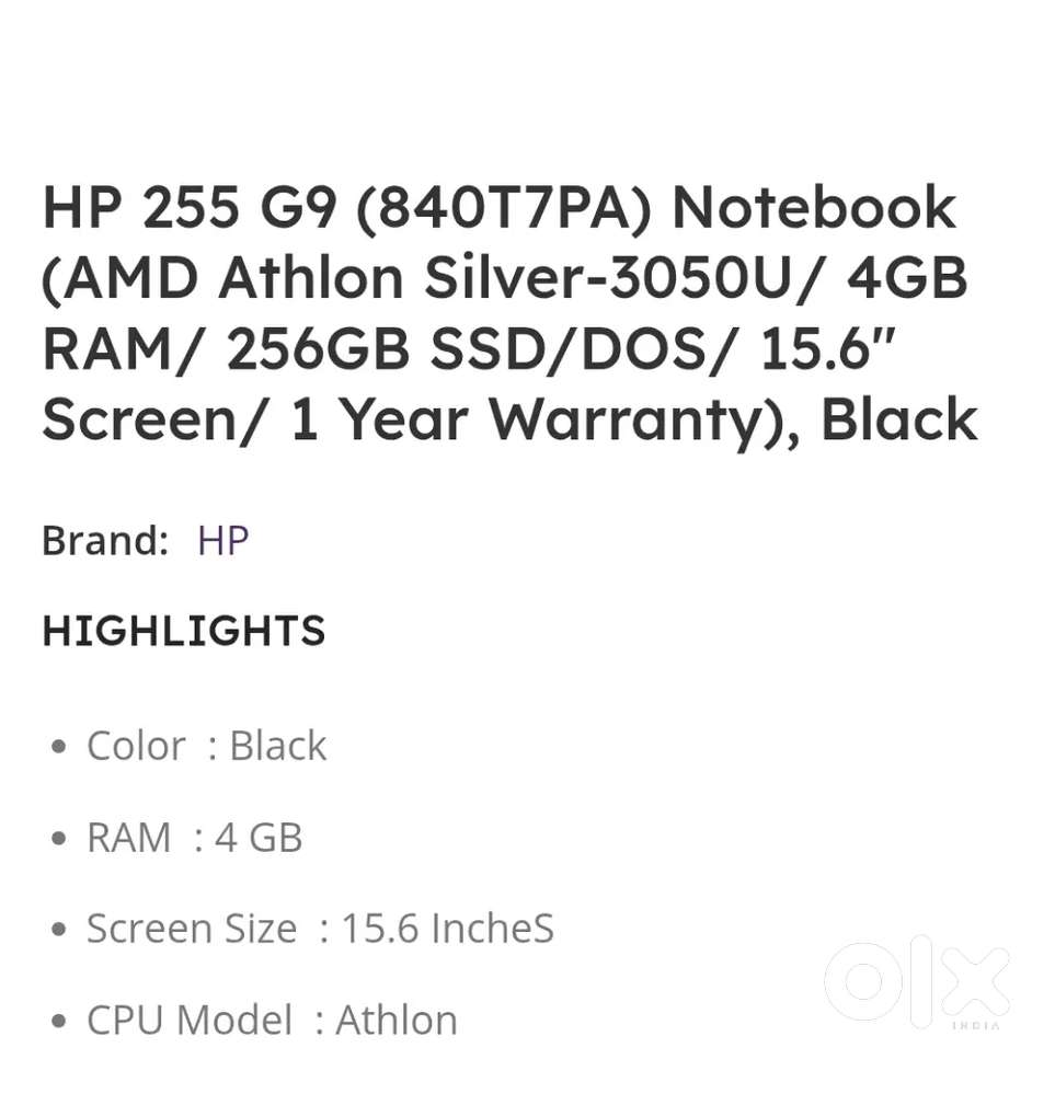 HP 255 G9 Laptop