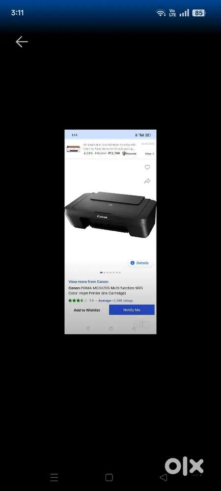 Canon inkjet printer  mg3070s