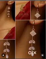 Korean earrings and necklace for sales
