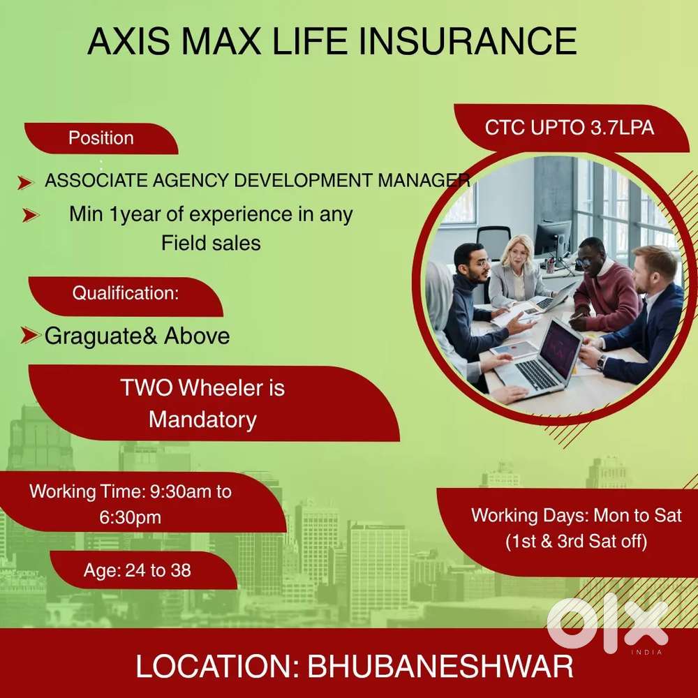 Bhubaneswar/AADM/Min 1yrexp sales field/two wheeler/graduation/3.7lpa