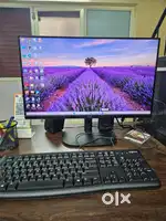 Computer desktop setup with UPS & Printer