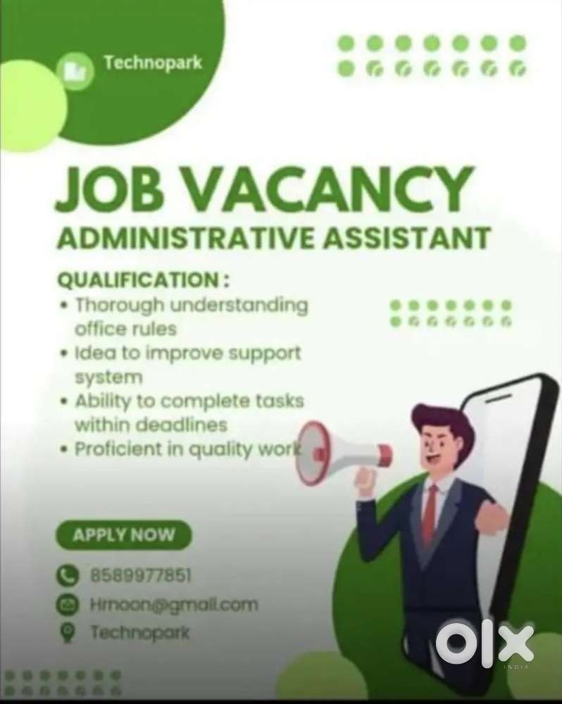 Office admin Hr vacancy in Technopark