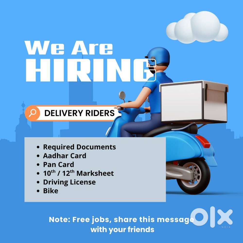 Hiring for Delivery Boy Jobs in Rajpur Chungi Agra, Uttar Pradesh