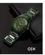 Titan Edge Ceramic Quartz in Glossy Green Dial Watch for Men