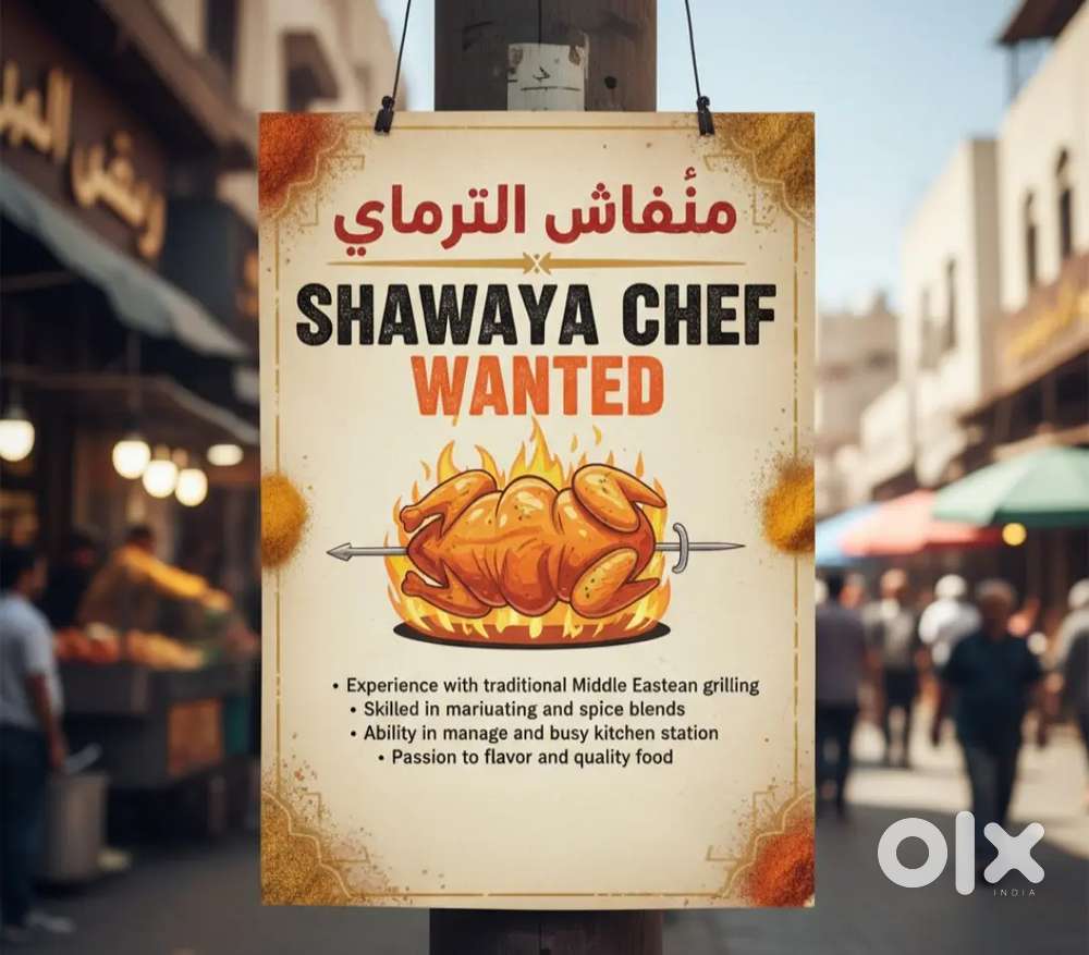 Hiring Shawaya Master – Experience in Arabic Grills Preferred