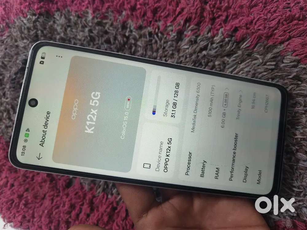 Oppo K12x.  5g.  6/128