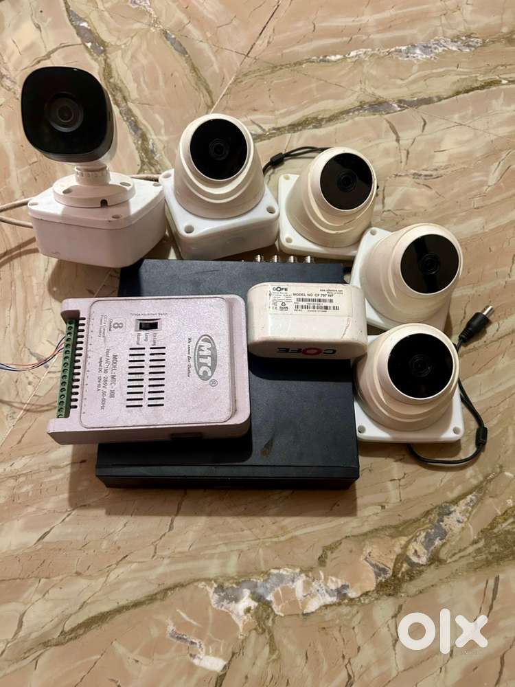 5 Cctv camera all setup + 32 inch smart androd tv