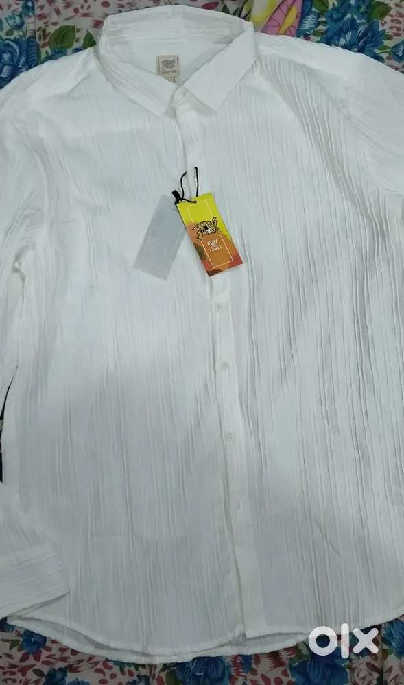 Campus men regular fit self design shirt