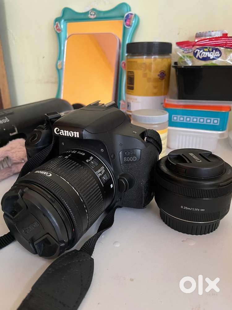 Canon eos 800d with two lense ( 50mm and 18-55mm)