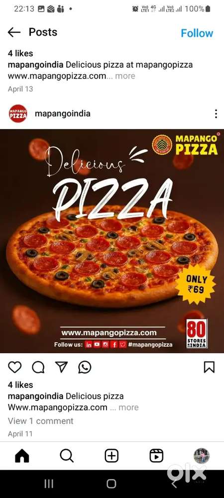 Pizza  cafe reception