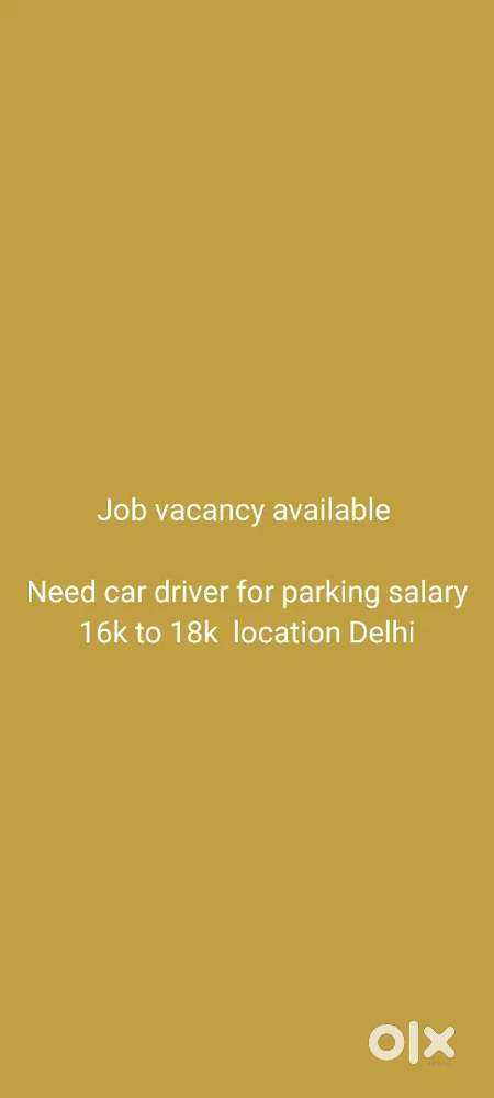 Car parking job available in delhi