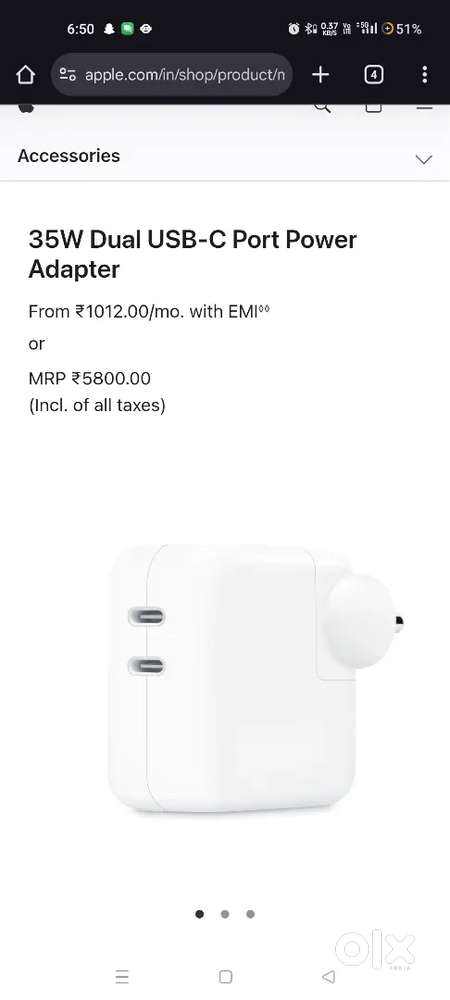 I phone adaptor dual c-c