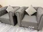 1+1 single seater chesterfield sofa set