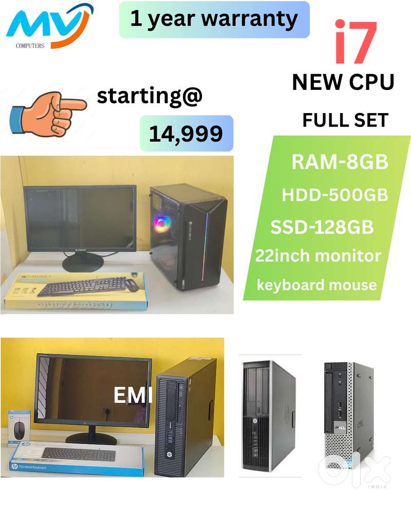 Inbuild Speaker  Door Step Delivery  Free Installations  Desktop Lapto