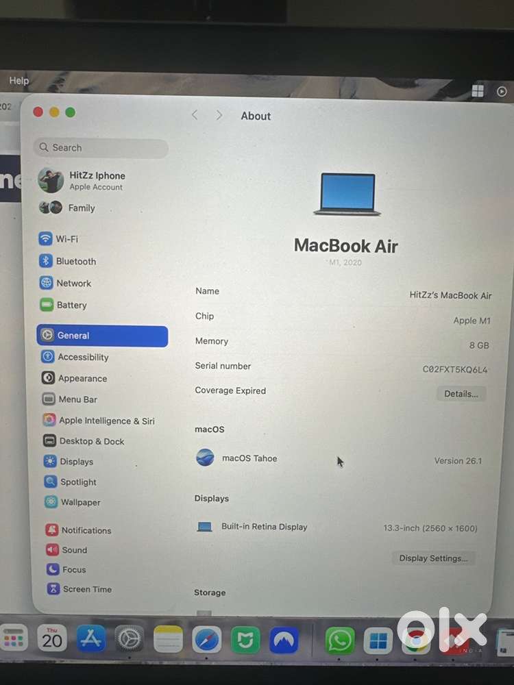 MacBook M1 Chipset 8/256