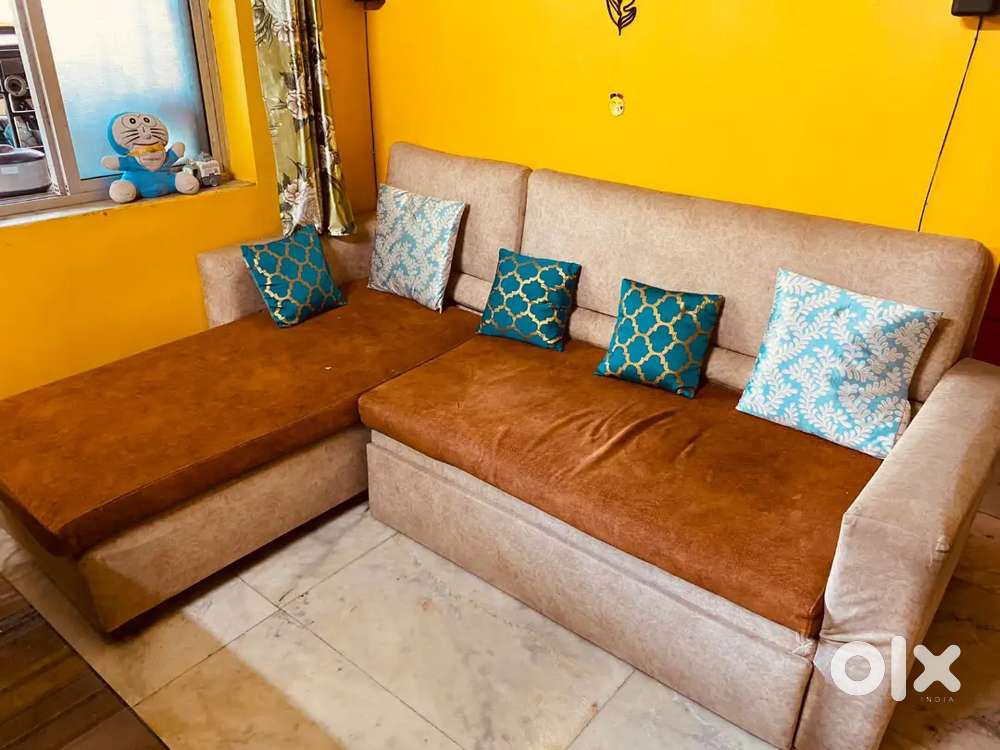 L shaped sofa cum bed from mobel furniture