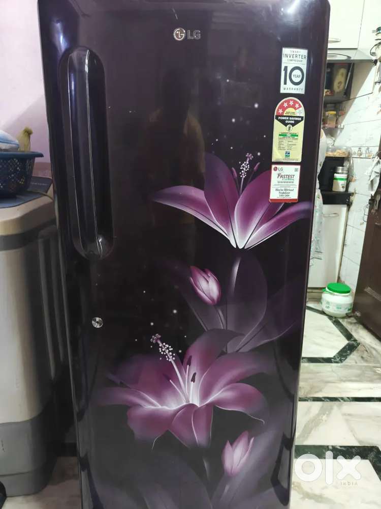 LG fridge 235 litter with wrrenty flower print