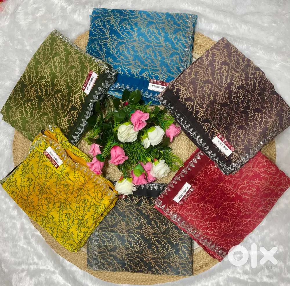 Sarees lot ki heavy and mix printed