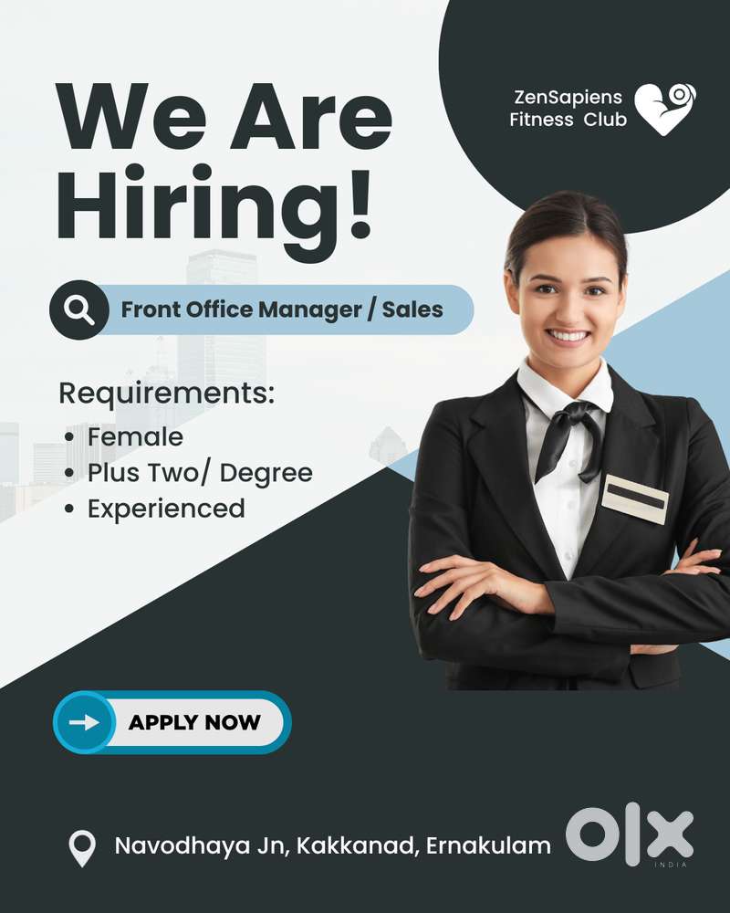 Front Office Staff in Premium GYM Kakkanad