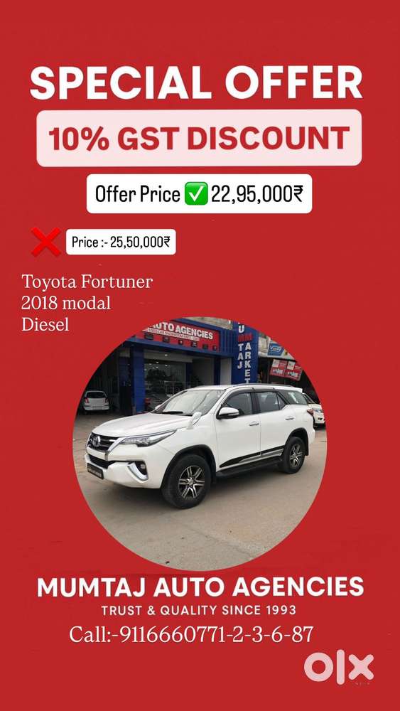 Toyota Fortuner 4X2 MT 2.8 Diesel, 2018, Diesel