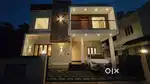 5cents plot with2216sqft bhk semifurnished house for sale at Kakkanad.