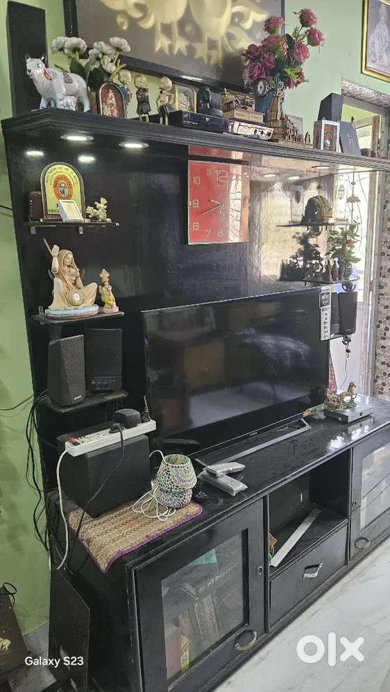 3 Years old TV Cabinet for Living Room with LED Light. Non Negotiable