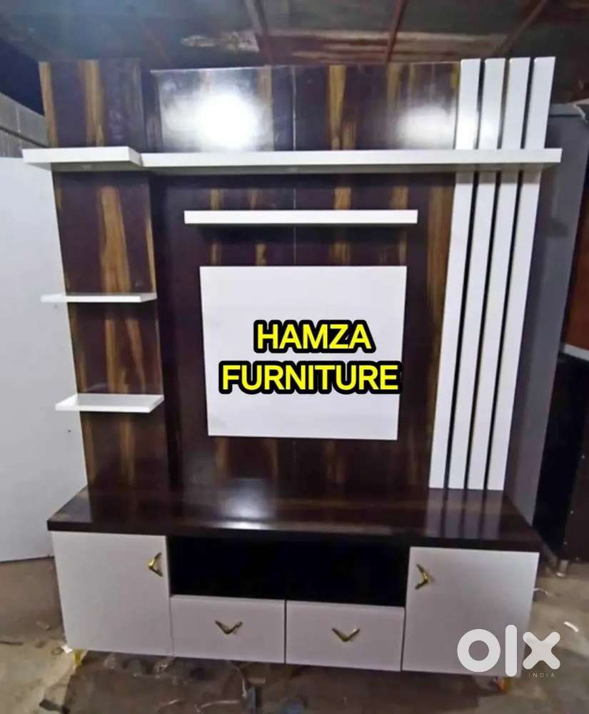 HAMZA FURNITURE NEW DESIGNER PARTICLE BOARD WOOD TV UNIT CABINET 5by6