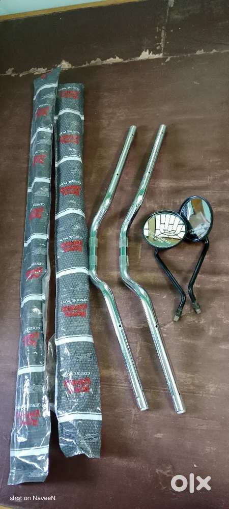 Royal Enfield brand new classic Handle bar 2pce and side mirror